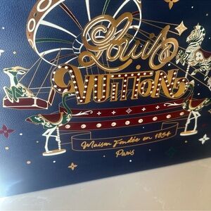Louis Vuitton Dark Blue Graphic special edition, Christmas design gift bag